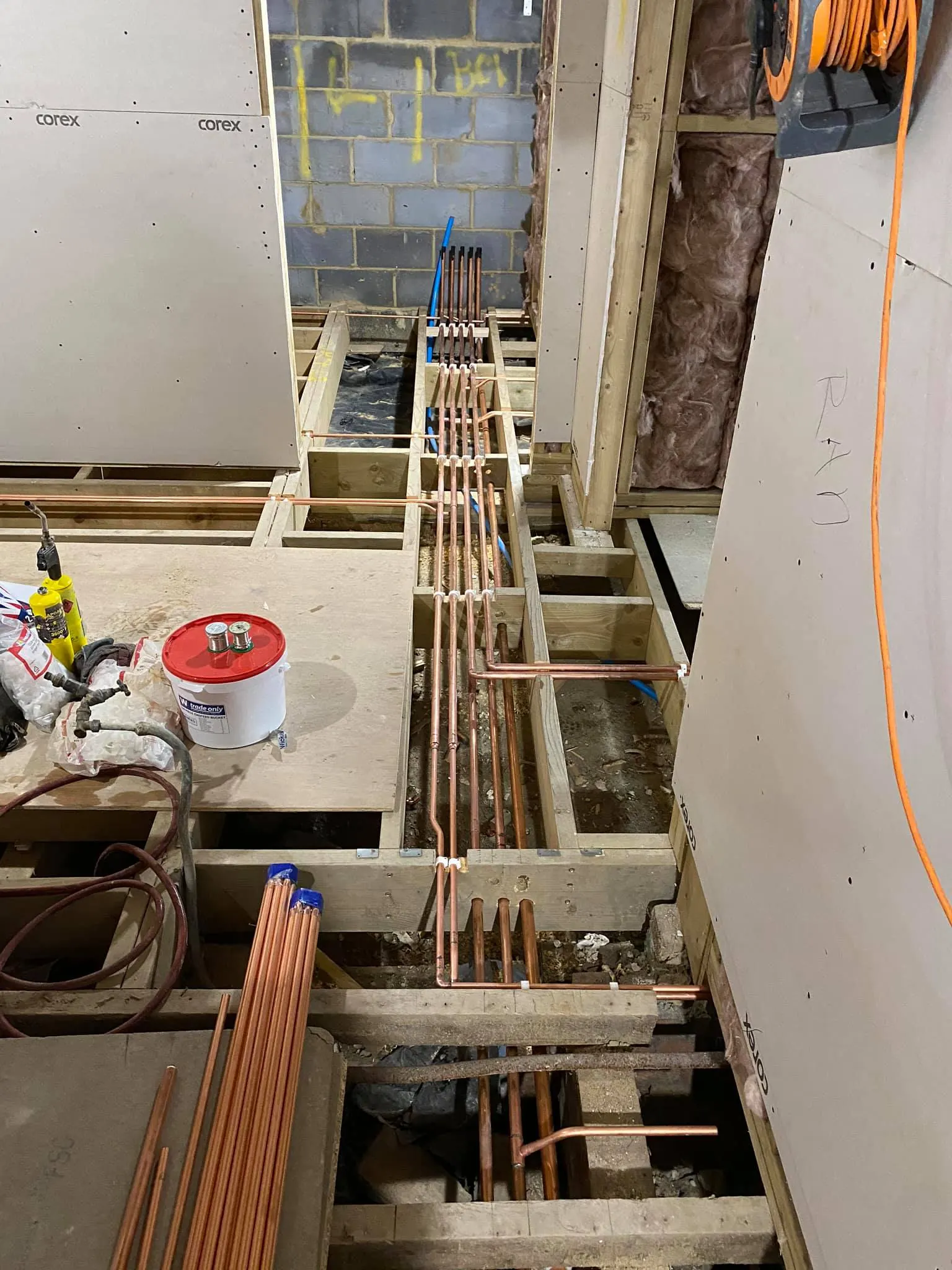 First-fix pipework